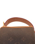 Pre-Loved Dopp Kit Pochette Monogram Coated Canvas with Gold Hardware, Brown