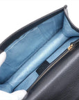 Pre-Loved Sylvie Bee Star Shoulder Bag Bee and Star Print Leather Small with Gold Hardware, Black