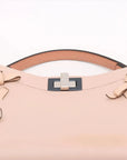 Pre-Loved Peekaboo Handbag Leather Mini with Silver Hardware, Pink