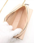 Pre-Loved GG Embossed Mini Chain Camera Bag Crossbody Bag Monogram Leather Mini with Gold Hardware, Beige