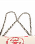 Pre-Loved Dionysus Shoulder Bag Dragon Print Leather Small with Aged Silver Hardware, Ivory