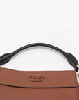 Pre-Loved Margit Handbag Leather Small with Silver Hardware, Brown