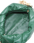 Pre-Loved The Chain Pouch Shoulder Bag Leather with Gold Hardware, Green
