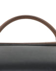 Pre-Loved Trapeze Handbag Leather Medium with Gold Hardware, Brown/Black/Blue