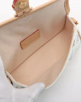 Pre-Loved Sologne (Murakami 20th Anniversary) Crossbody Bag Monogram Multicolore Coated Canvas Mini with Gold Hardware, White Multicolor