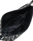 Pre-Loved Trotter Shoulder Bag Trotter Coated Canvas with Silver Hardware, Black