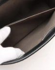 Pre-Loved Web Microguccissima Pouch Clutch Microguccissima Leather with Silver Hardware, Black