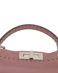 Pre-Loved Peekaboo Handbag Leather with Silver Hardware, Pink