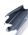 Pre-Loved Diorama Wallet on Chain Crossbody Bag Cannage Micro-Cannage Leather Small with Silver Hardware, Silver