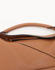 Pre-Loved Puzzle Handbag Leather Small with Gold Hardware, Tan