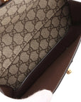 Pre-Loved Blondie Shoulder Bag Monogram Coated Canvas with Gold Hardware, Beige Ebony
