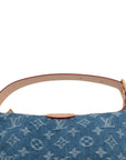 Pre-Loved Pochette Accessoires Pochette Monogram Denim with Gold Hardware, Blue