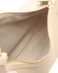 Pre-Loved Heloise Cuir Triomphe Shoulder Bag Leather Medium with Gold Hardware, Cream