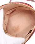 Pre-Loved Ophidia Shoulder Bag Suede Small with Gold Hardware, Navy Blue