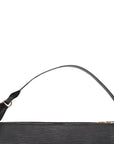 Pre-Loved Pochette Accessoires Pochette Leather with Gold Hardware, Black