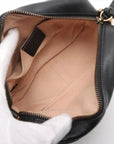 Pre-Loved GG Marmont Matelassé Camera Bag Crossbody Bag Quilted Leather Mini with Aged Gold Hardware, Black