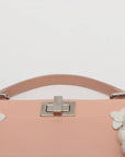 Pre-Loved Peekaboo Handbag Leather Mini with Silver Hardware, Pink