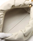 Pre-Loved The Chain Pouch Shoulder Bag Leather with Gold Hardware, Ivory
