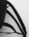 Pre-Loved City Backpack Backpack Canvas Plain with Silver Hardware, Black