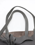 Pre-Loved Cabas Phantom Tote Leather Small with Gold Hardware, Gray