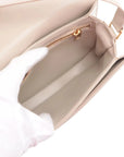 Pre-Loved Triomphe Besace Crossbody Bag Leather Small with Gold Hardware, Beige