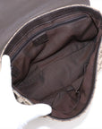 Pre-Loved GG Messenger Crossbody Bag Monogram Coated Canvas with Silver Hardware, Beige/Ebony