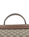 Pre-Loved Horsebit 1955 Handbag Monogram Coated Canvas with Gold Hardware, Beige/Brown