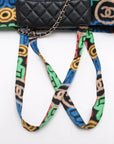 Pre-Owned Chanel Spring/Summer 2021 Silk Graffiti Ready to Fold Tote by Virginie Viard