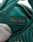 Pre-Loved Wander Matelassé Hobo Handbag Quilted Leather Micro with Gold Hardware, Green