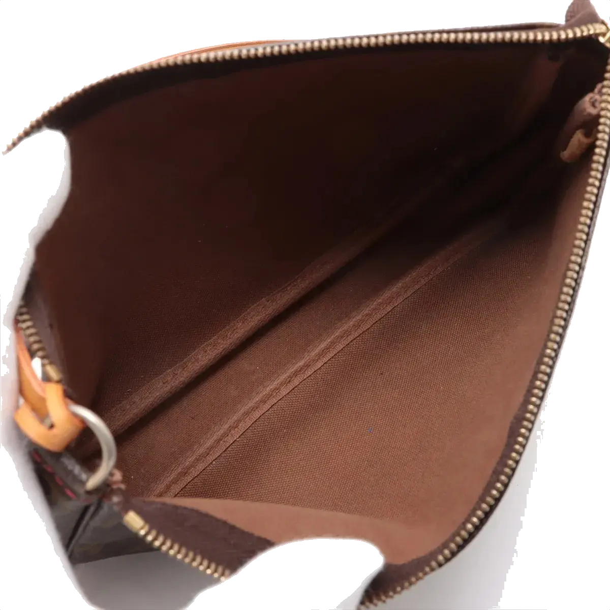 Pre-Loved Pochette Accessoires Cerises Pochette Monogram Coated Canvas with Gold Hardware, Brown