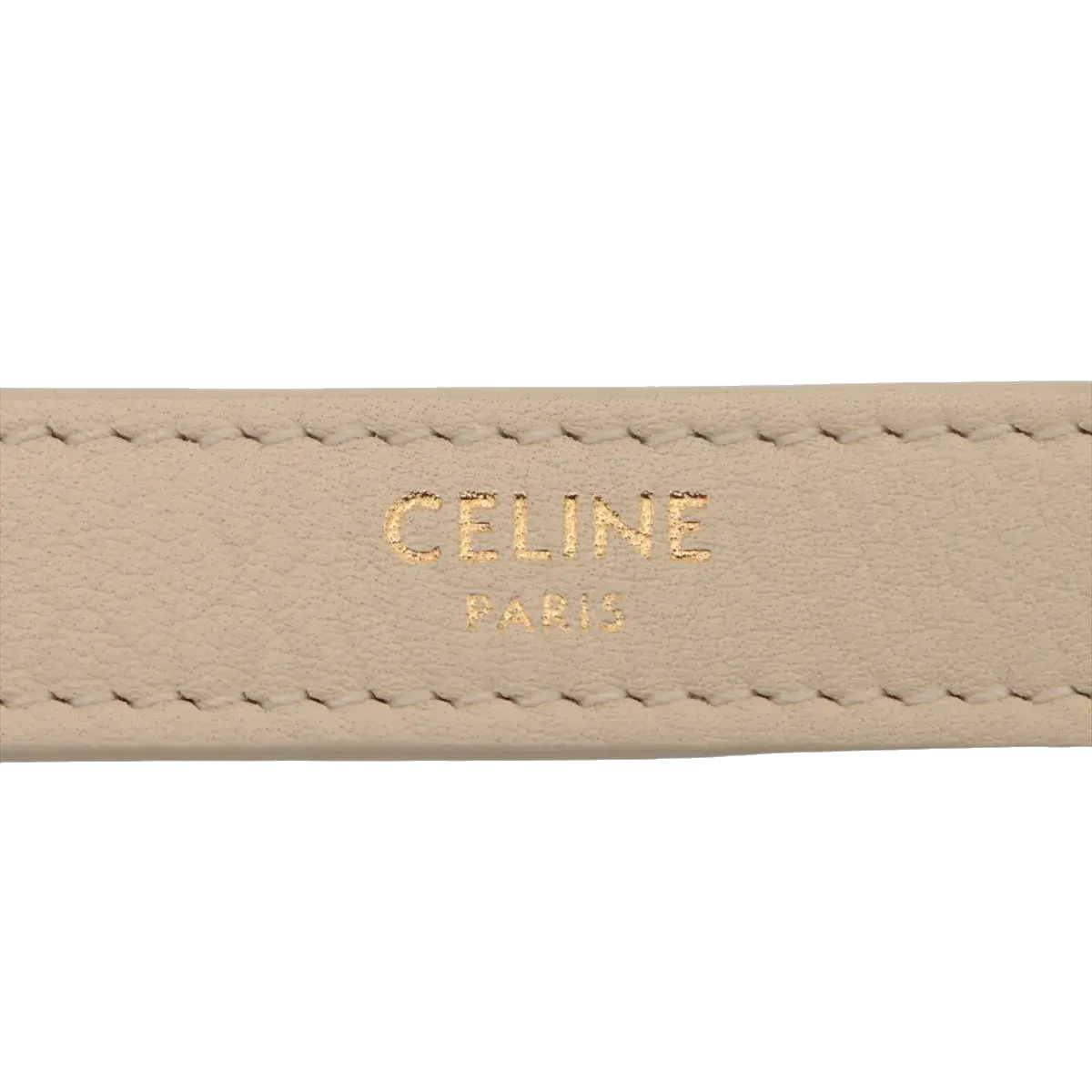 Pre-Loved Heloise Cuir Triomphe Shoulder Bag Leather Medium with Gold Hardware, Cream