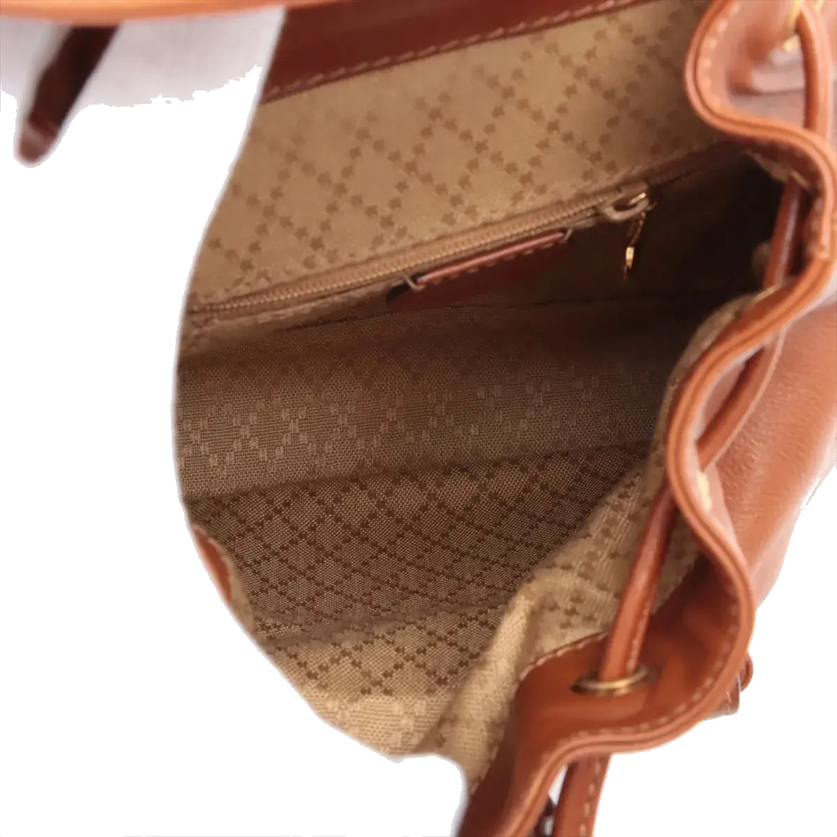 Pre-Loved Bamboo Backpack Leather Mini with Gold Hardware, Brown