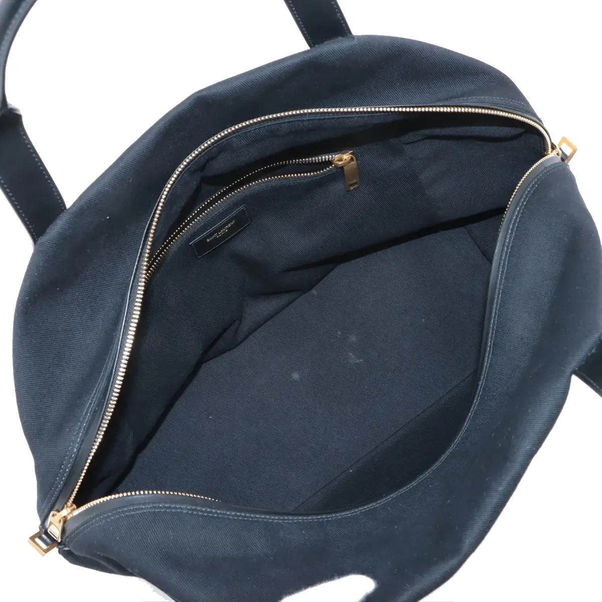 Pre-Loved Rive Gauche Tote Canvas Maxi with Gold Hardware, Black