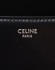 Pre-Loved Triomphe Shoulder Bag Leather with Silver Hardware, Black