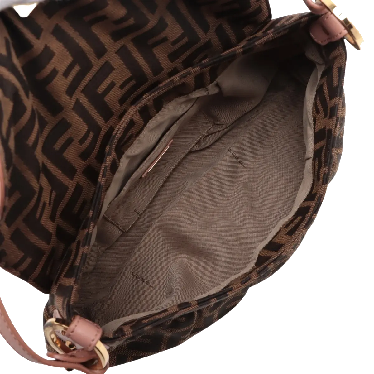 Pre-Loved Mia Shoulder Bag Zucca Coated Canvas with Gold Hardware, Brown
