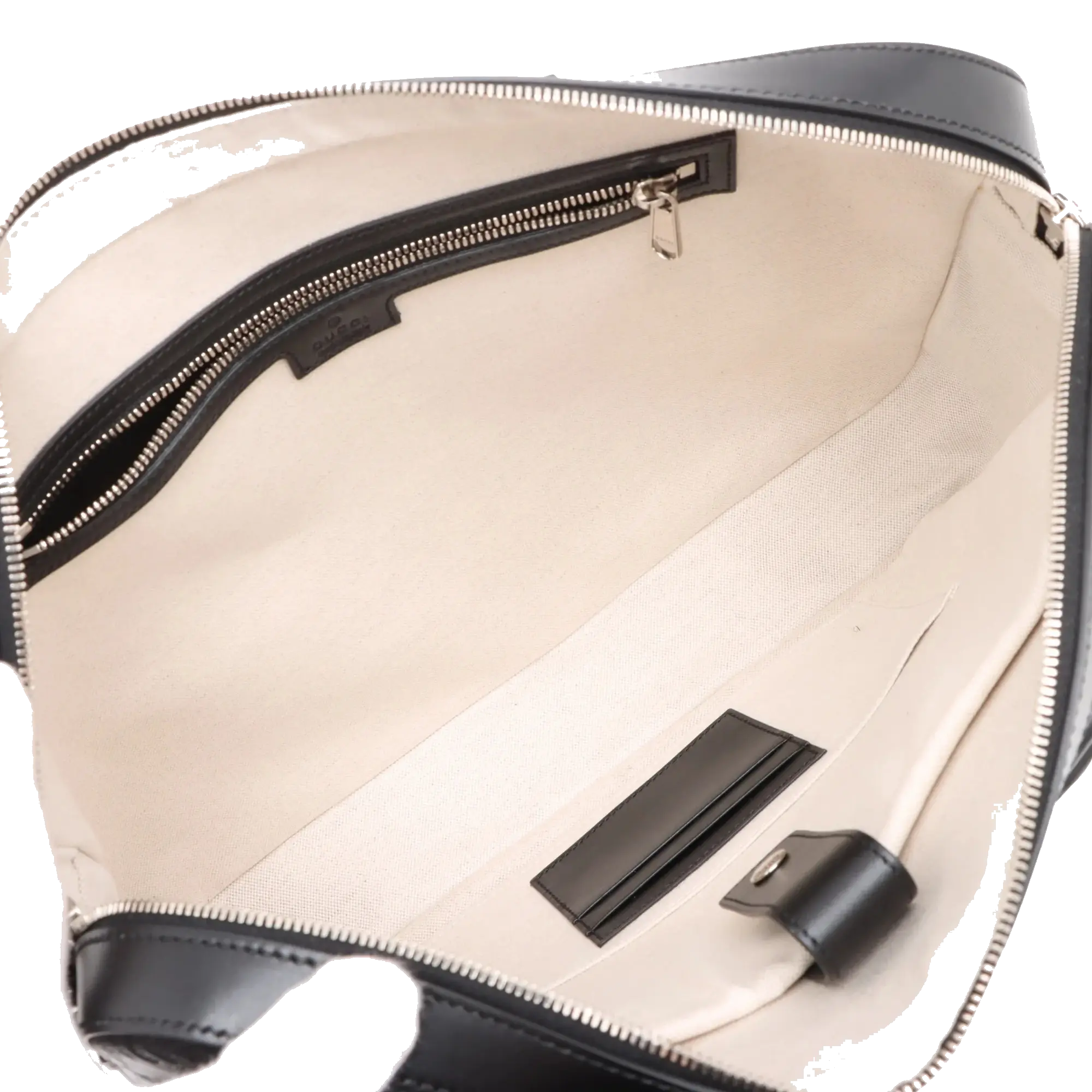 Pre-Loved GG Embossed Briefcase Leather with Silver Hardware, Black