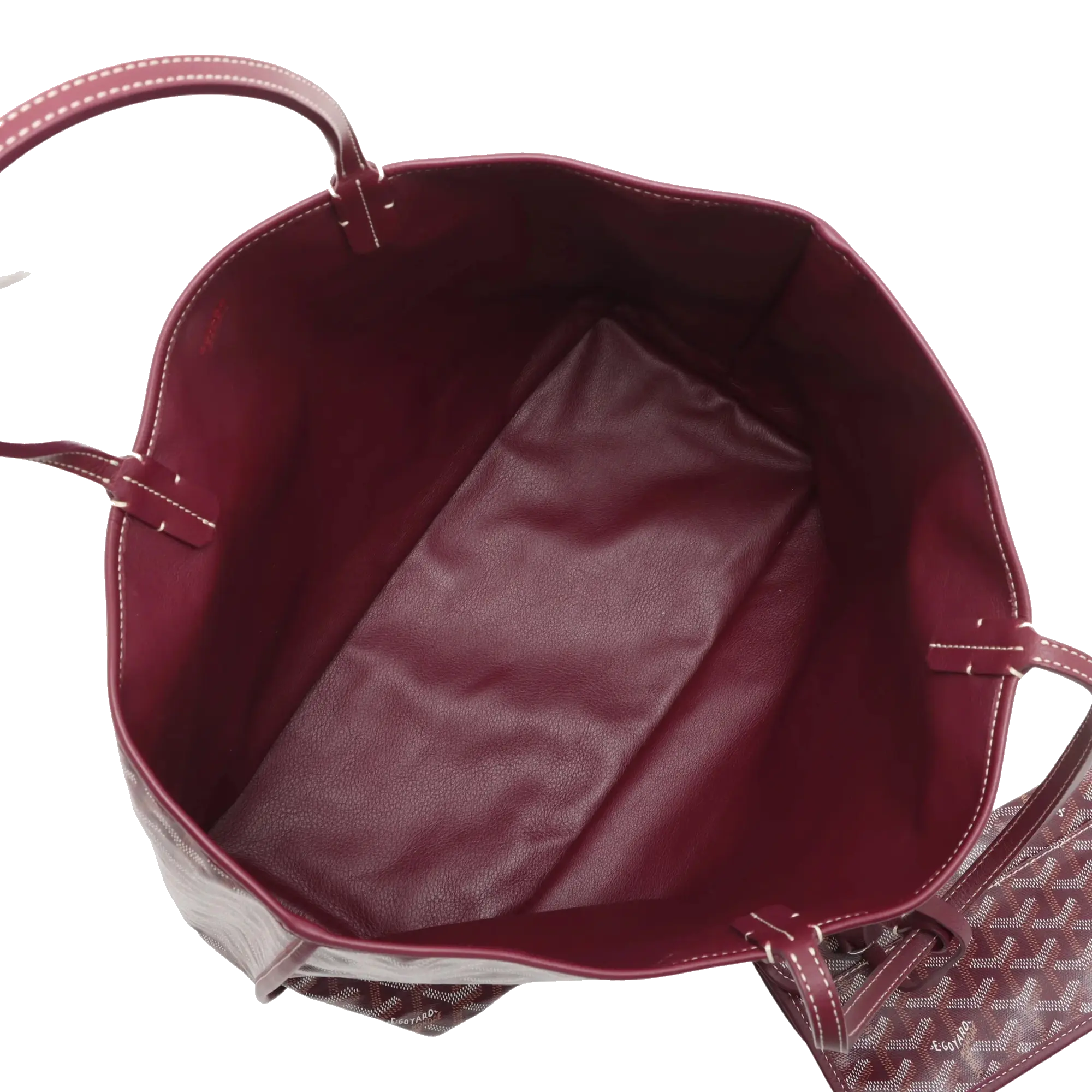 Pre-Loved Saint Louis Tote Goyardine Coated Canvas PM with Silver Hardware, Burgundy