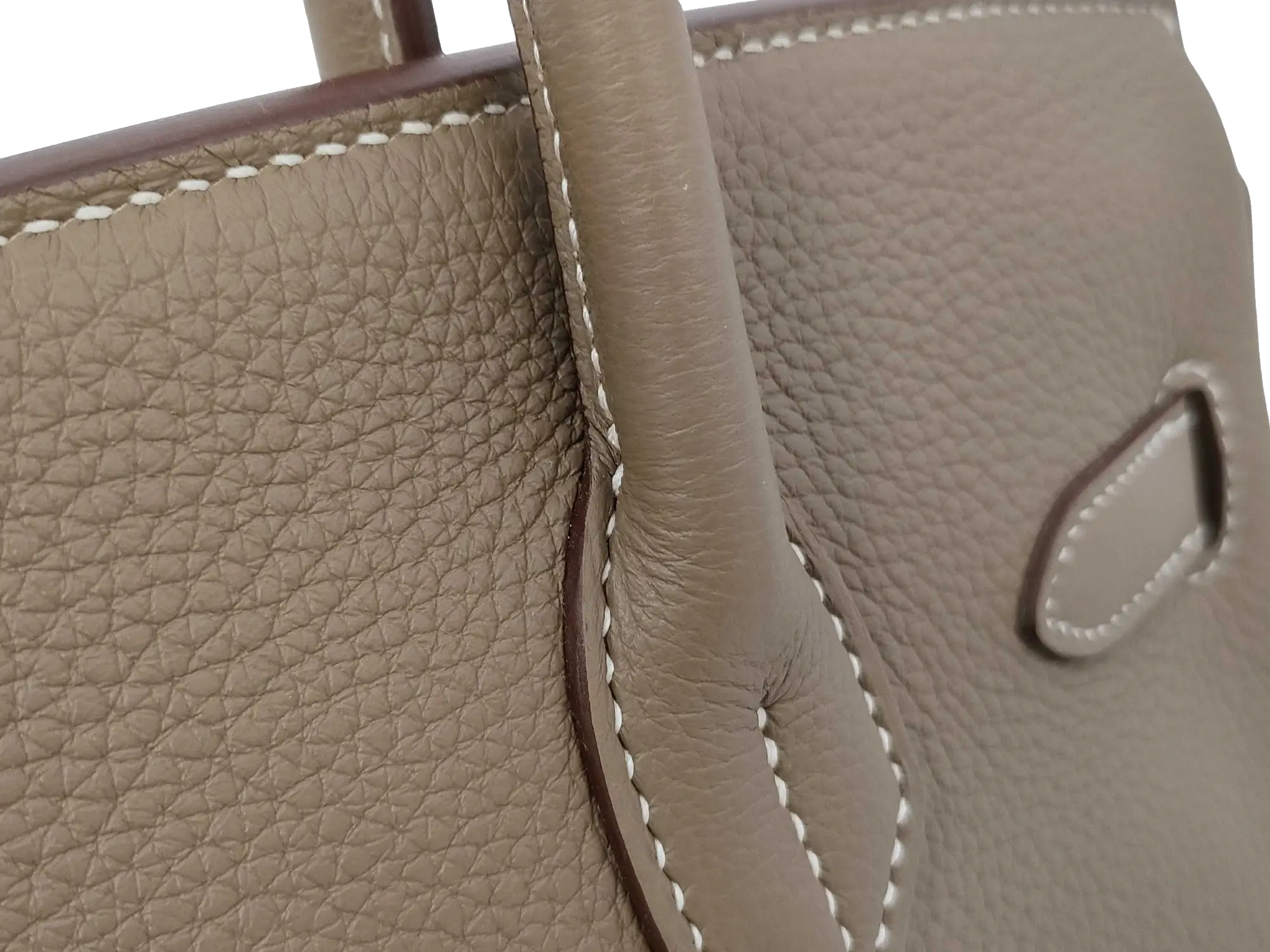 Pre-Loved Birkin Handbag Leather 30 with Gold Hardware, Etoupe