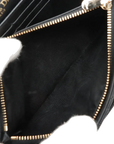 Pre-Loved Lady Dior Wallet on Chain Cannage Leather with Gold Hardware, Black