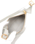 Pre-Loved Romy Shoulder Bag Leather with Gold Hardware, White