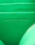 Pre-Loved Intrecciato Phone Pouch Crossbody Bag Intrecciato Leather Mini with Silver Hardware, Green