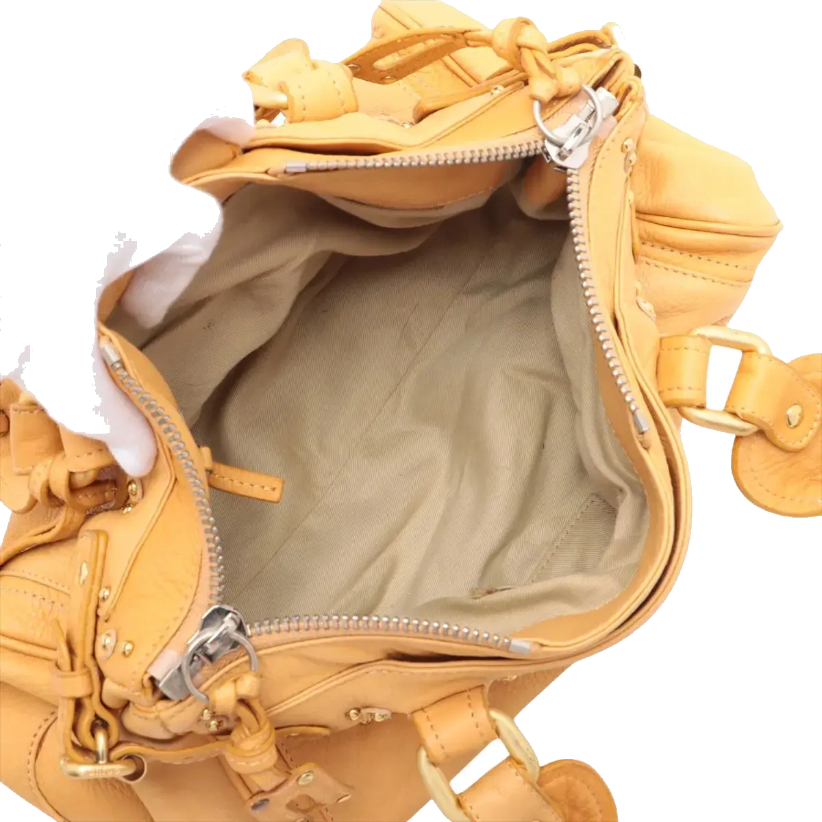 Pre-Loved Paddington Handbag Leather with Gold Hardware, Tan