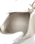 Pre-Loved Blondie Shoulder Bag Leather Mini with Silver Hardware, White