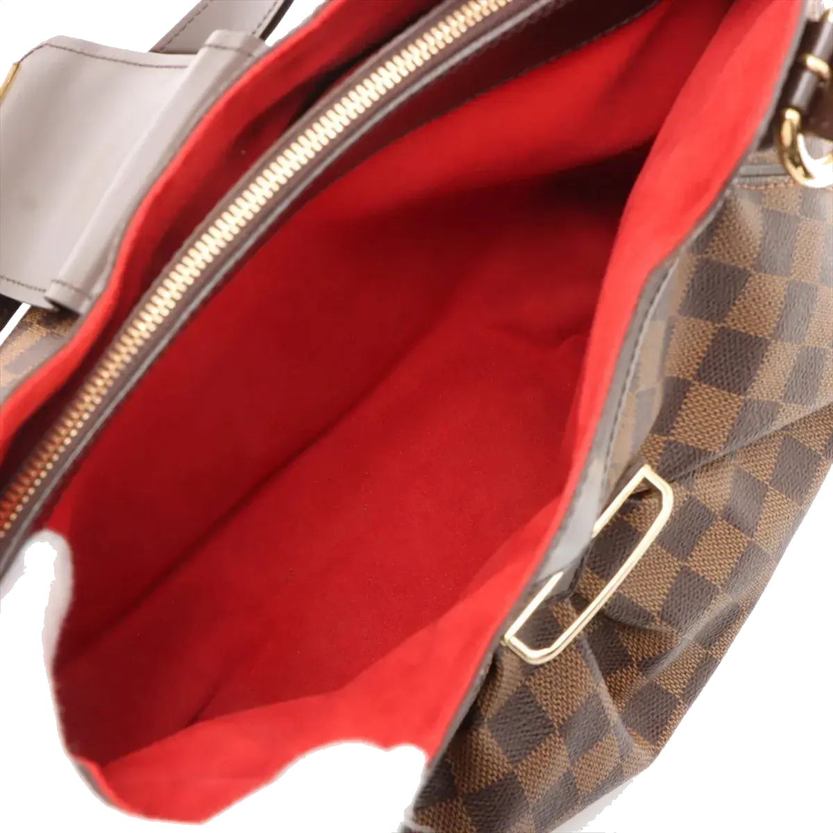 Pre-Loved Sistina Shoulder Bag Damier Coated Canvas GM with Gold Hardware, Brown
