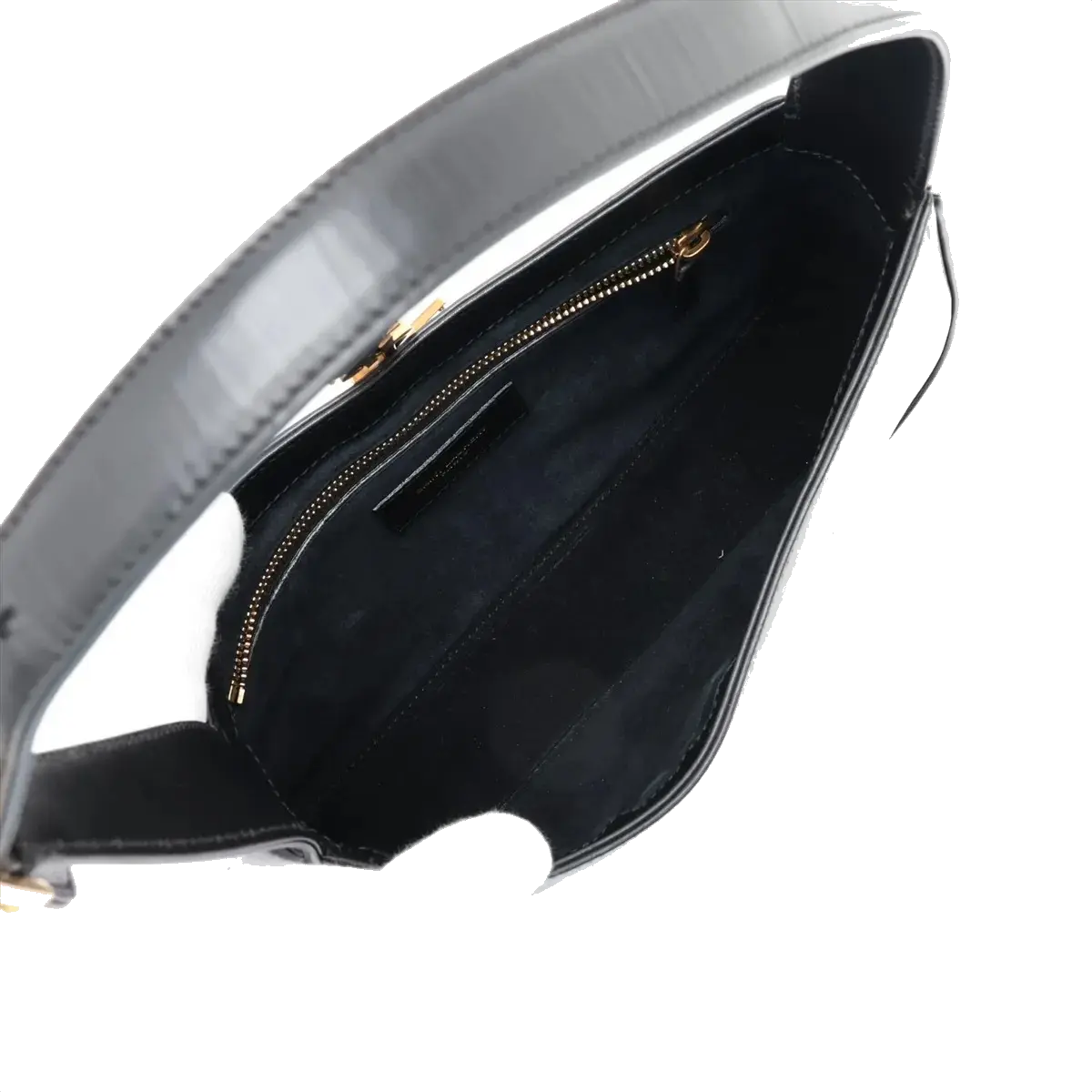 Pre-Loved Le 5 à 7 Shoulder Bag Smooth Leather with Gold Hardware, Black