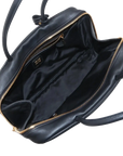 Pre-Loved Bowling Bag Handbag Leather with Gold Hardware, Black