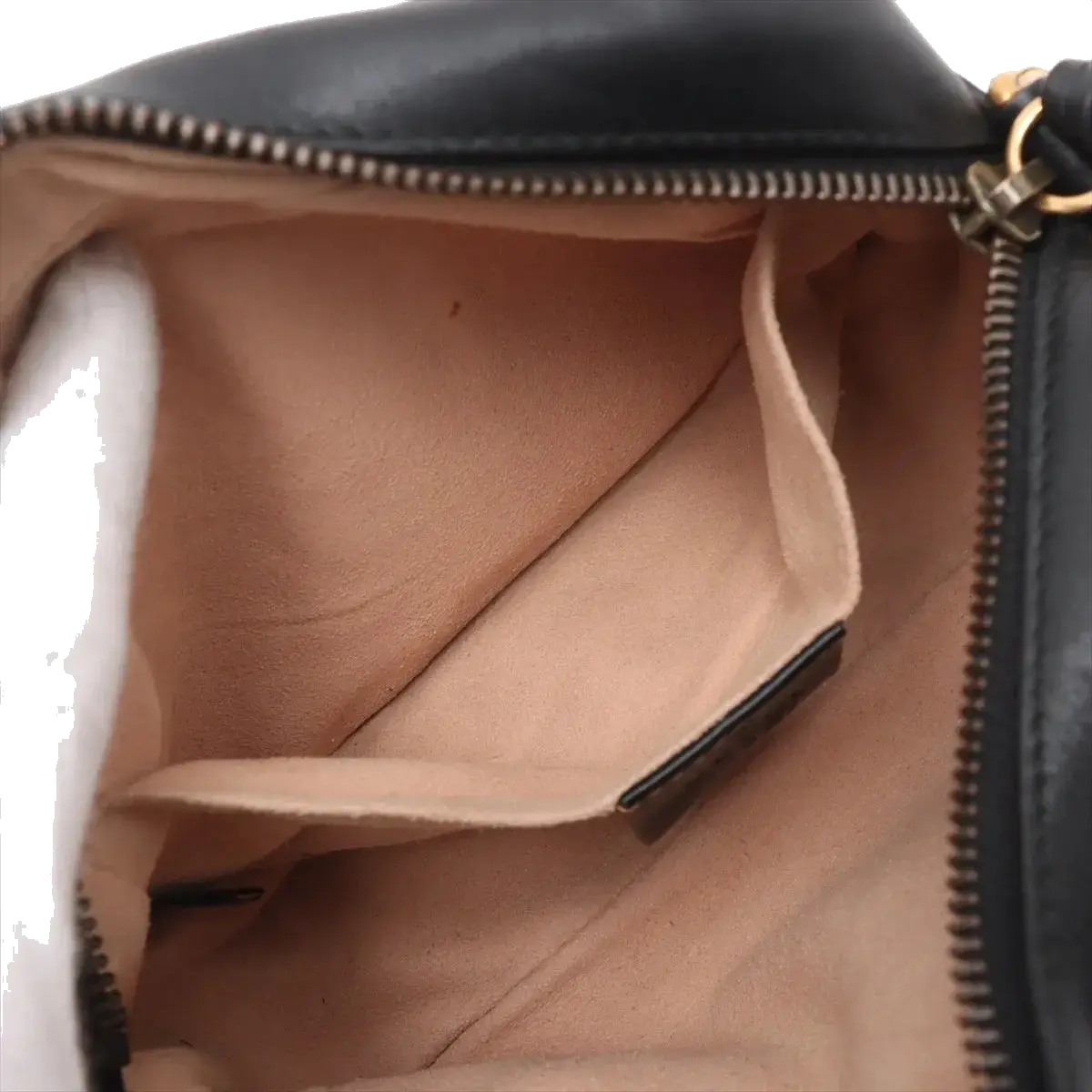 Pre-Loved GG Marmont Matelassé Camera Bag Crossbody Bag Quilted Leather Mini with Aged Gold Hardware, Black