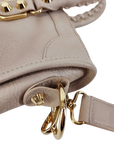Pre-Loved Classic City Handbag Leather Small with Gold Hardware, Beige