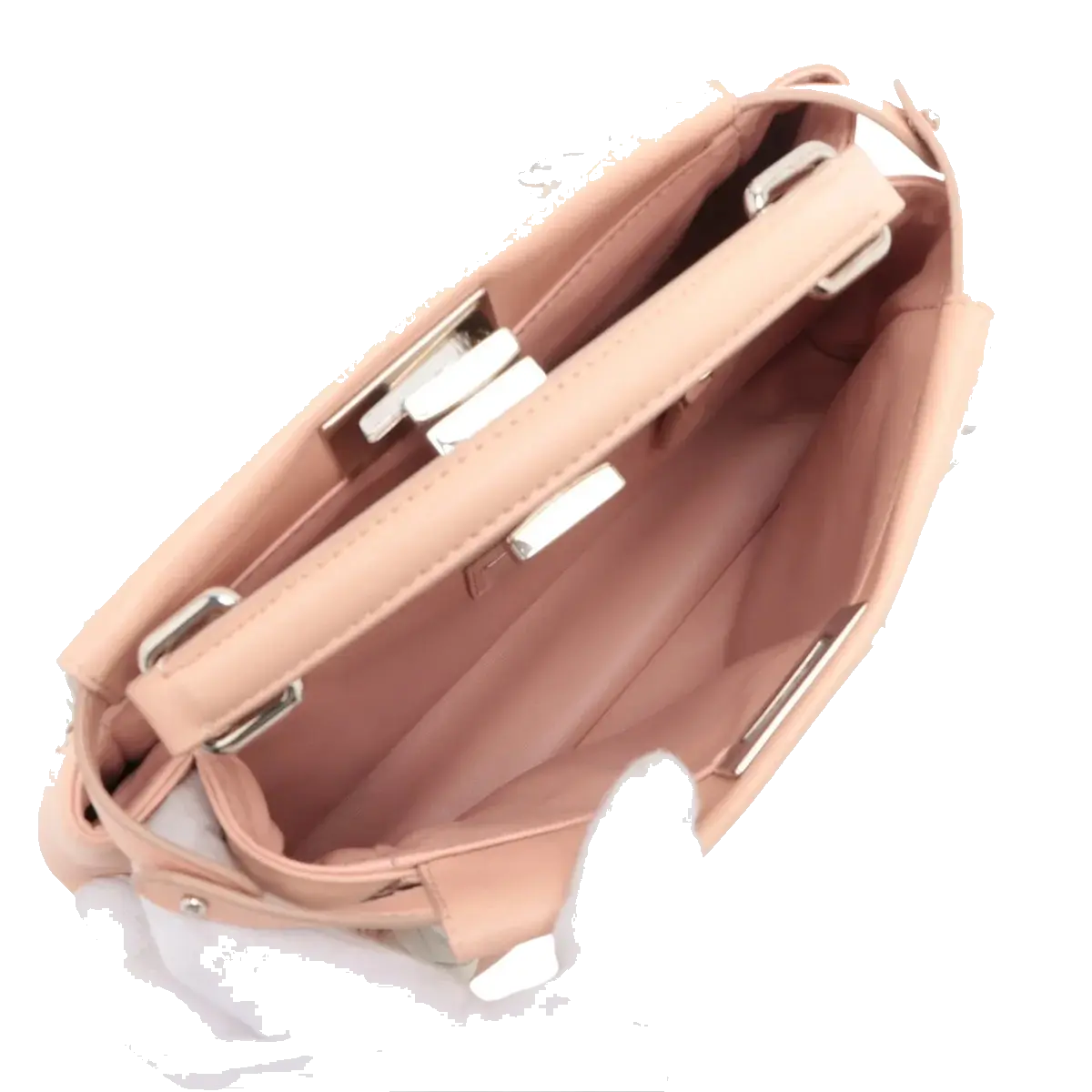 Pre-Loved Peekaboo Handbag Leather Mini with Silver Hardware, Pink