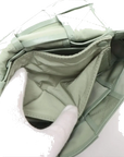 Pre-Loved Cassette Crossbody Bag Intrecciato Leather Mini with Silver Hardware, Sage Green
